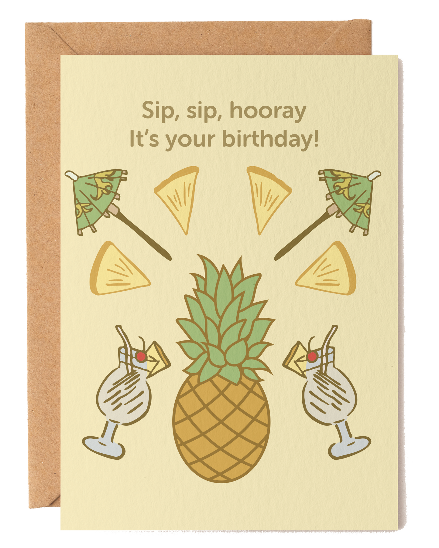 Tropical Pineapple Birthday Card