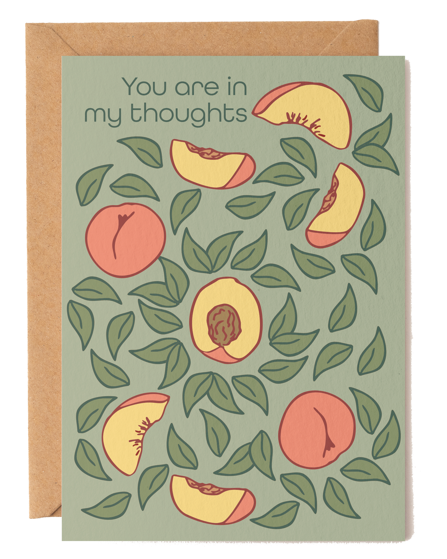 You Are in My Thoughts Peach Card