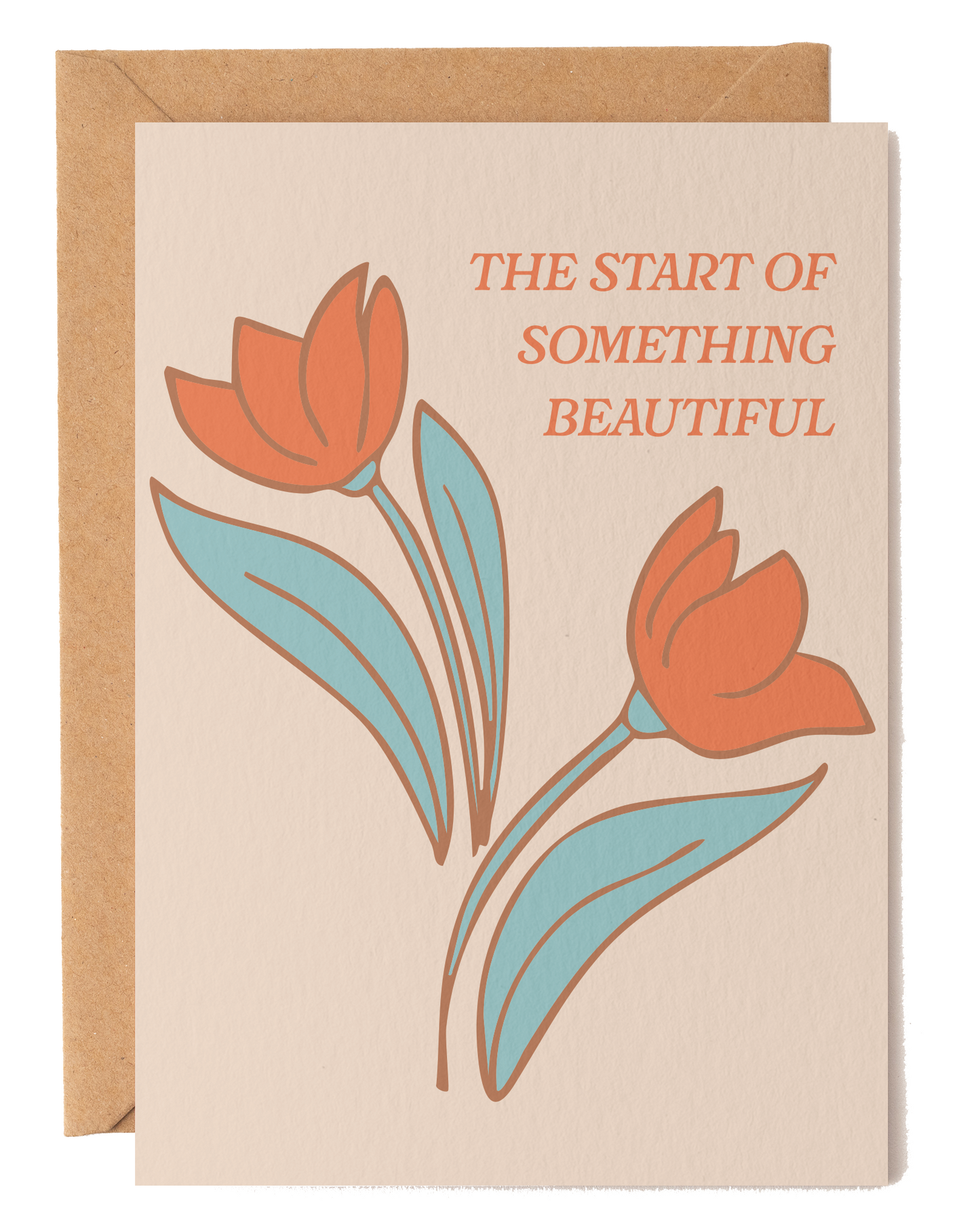 The Start of Something Beautiful Wedding Card