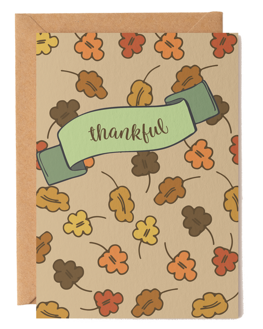 Thankful Autumn Leaves Card