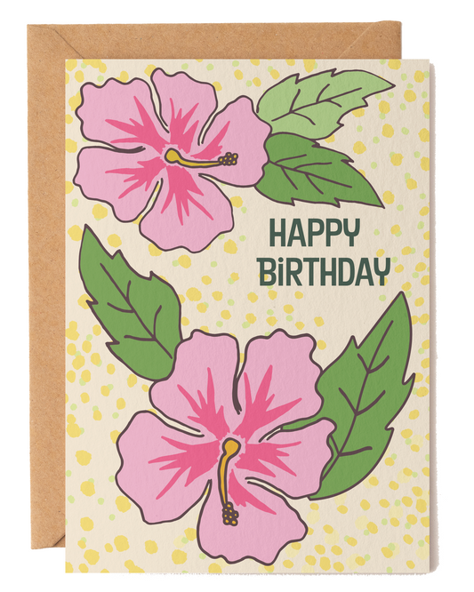 Hibiscus Birthday Card