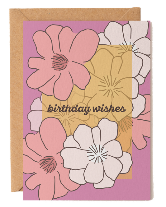 Birthday Wishes Floral Card