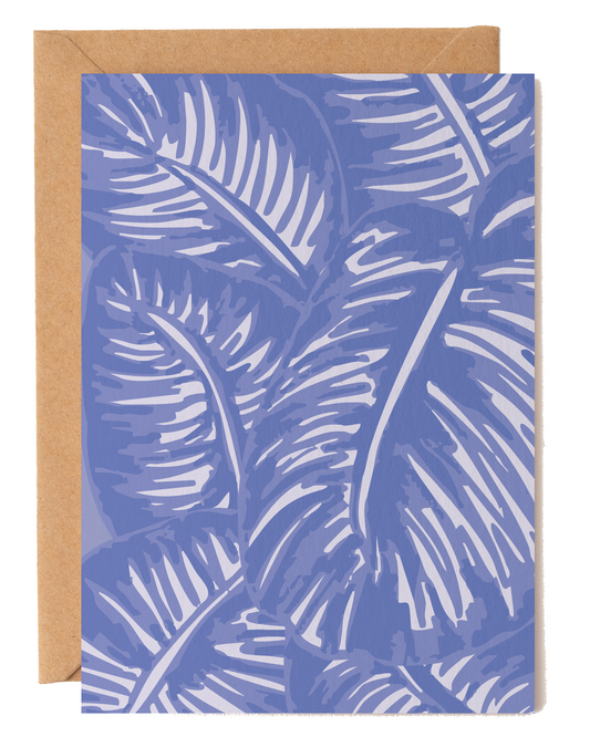 Purple Leaves Botanical Blank Card