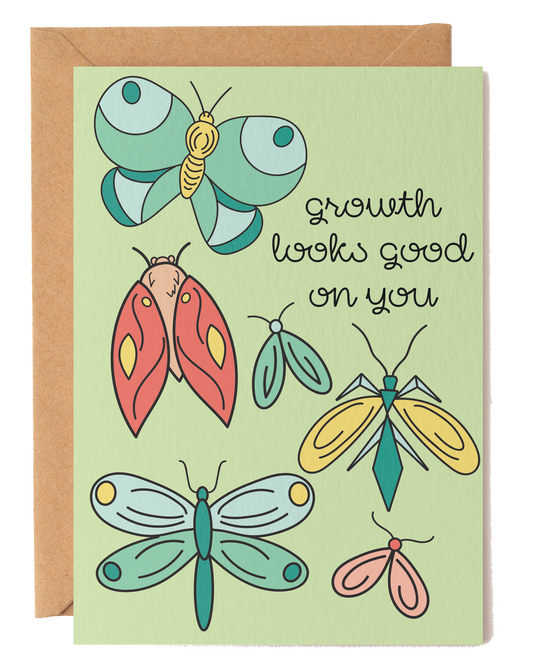 Growth Looks Good on You Insect Encouragement Card
