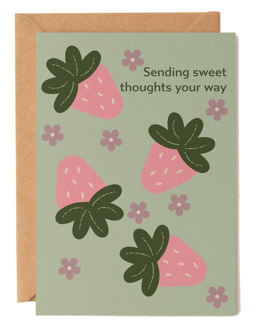 Sending Sweet Thoughts Strawberry Card