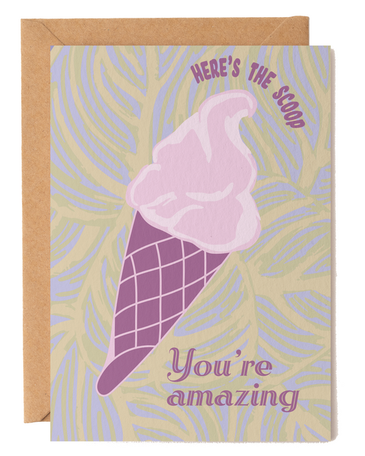 Here’s the Scoop Friendship Card
