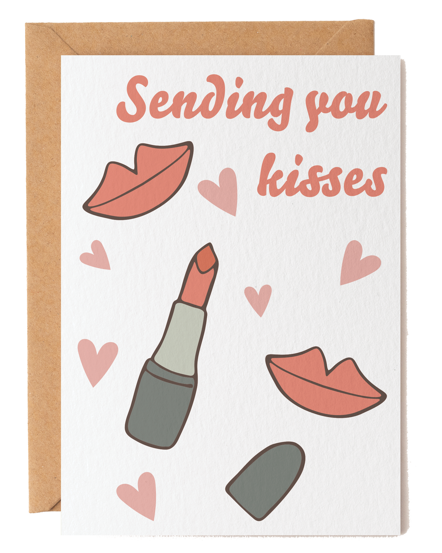 Sending You Kisses Love Card