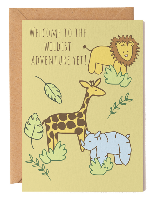 Wild Adventure Baby Card