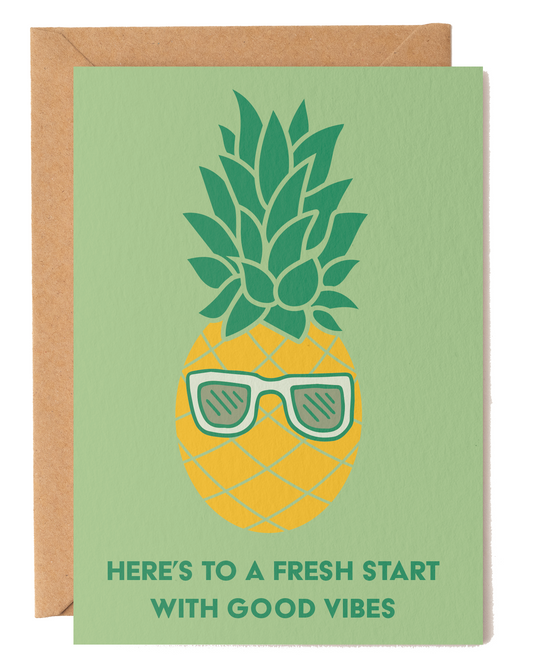 Fresh Start Good Vibes New Job Card