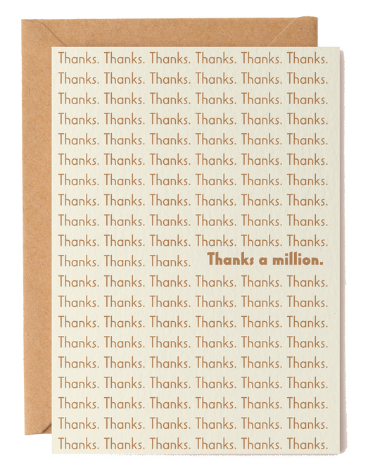 Thanks a Million Card