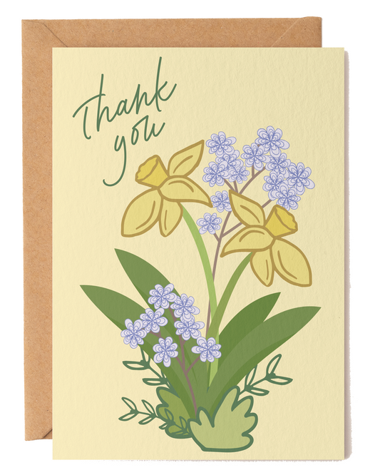Thank You Floral Bouquet Card