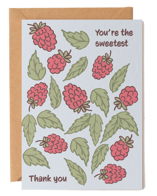 Sweetest Thank You Raspberry Card