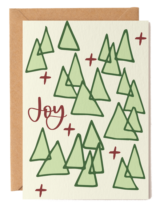 Joy Christmas Trees Card