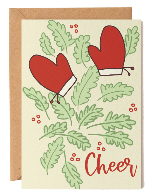 Cheer Mittens Christmas Card